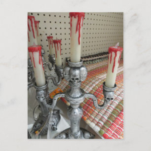 Skull Candelabra Postcard