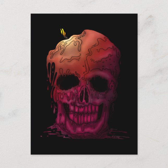 Skull Candle Postcard (Front)