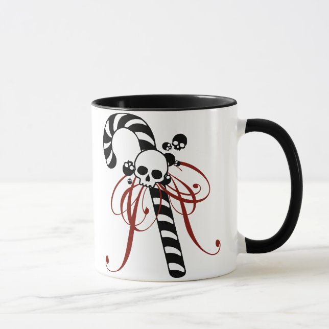 Skull Candy Cane Mug (Right)