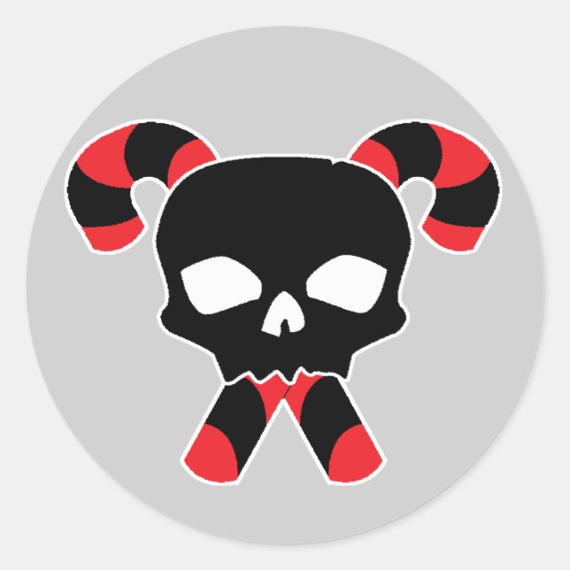 Skull & Candy Xbones Classic Round Sticker (Front)