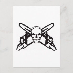 Skull & Chainsaws Postcard
