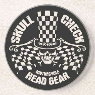 Skull Check Head Gear Coaster