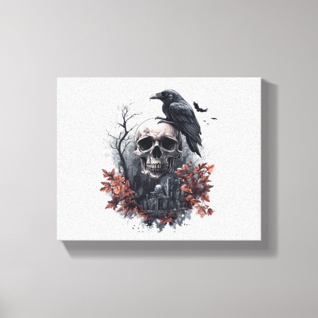 Skull Chef Kitchen Master Canvas Print (Front)