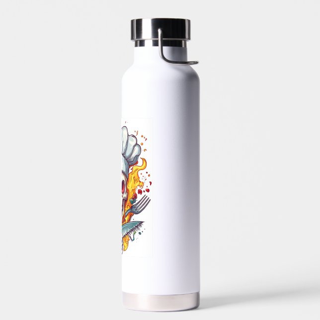 Skull Chef Kitchen Master Water Bottle (Left)