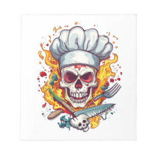 Skull Chef Madness � Funny Cooking Skeleton Notepad