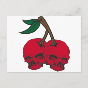 Skull Cherries Postcard