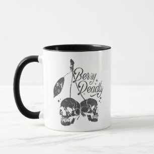 Skull Cherry Spooky and Sweet Gothic Halloween Mug