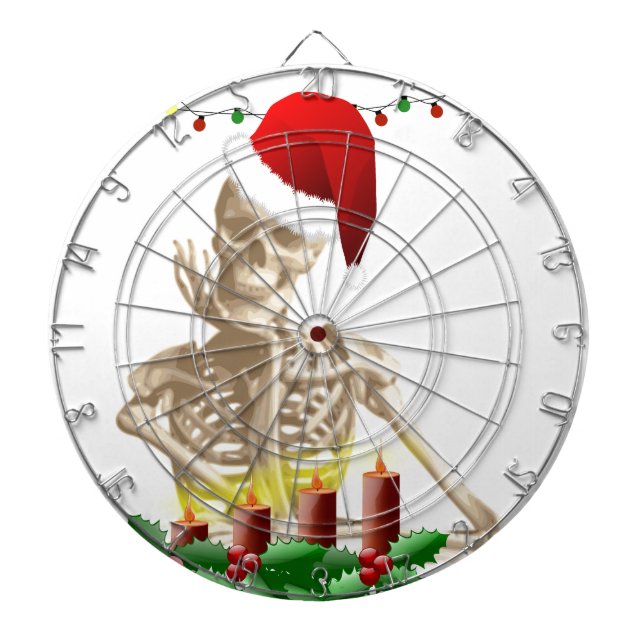 skull christmas dartboard (Front)