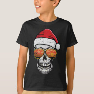 Skull Christmas In July Beach Tropical Summer Vaca T-Shirt