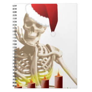 skull christmas notebook