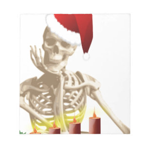 skull christmas notepad