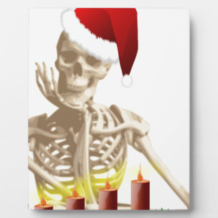 skull christmas plaque