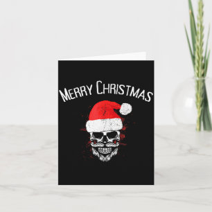 Skull Christmas Santa - Creepy Christmas  Card