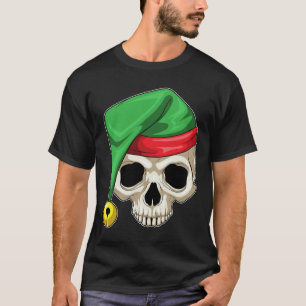 Skull Christmas Santa hat T-Shirt