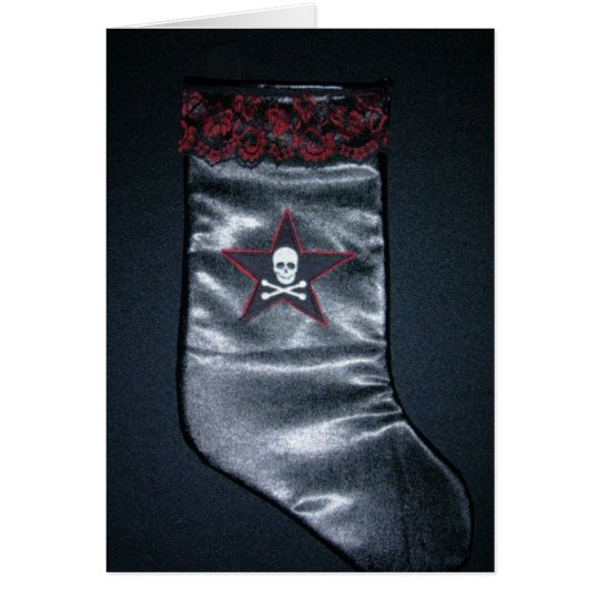 Skull Christmas Stocking Card