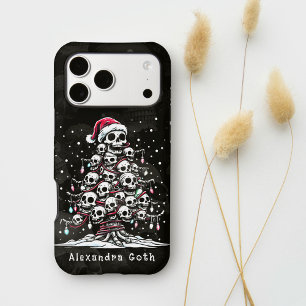 Skull Christmas Tree Pajama Skeleton Santa Hat