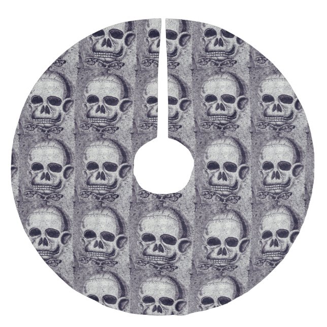 Skull Christmas Tree Skirt (Front)