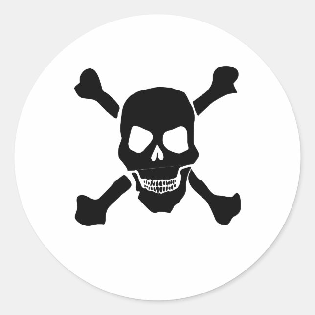 Skull Classic Round Sticker (Front)