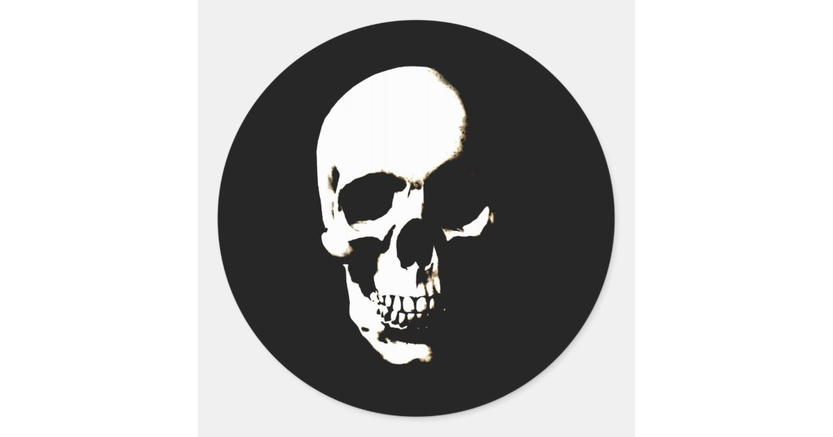 Skull Classic Round Sticker | Zazzle