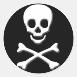 SKULL CLASSIC ROUND STICKER