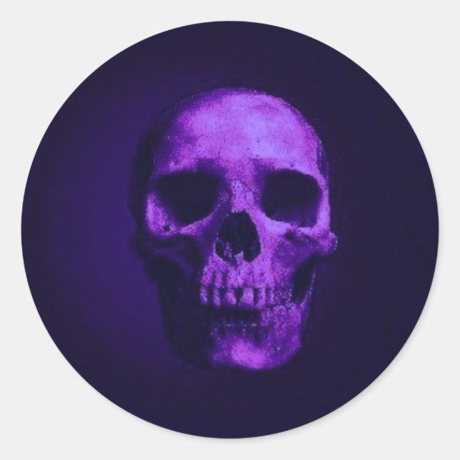 Skull Classic Round Sticker (Front)