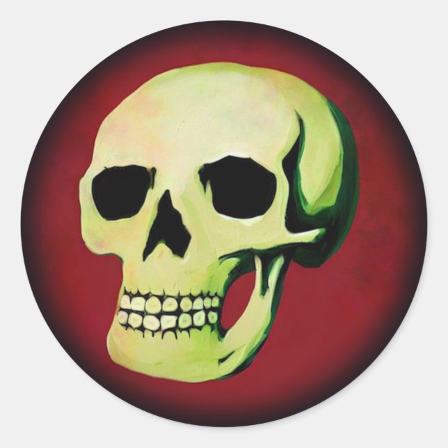 Skull Classic Round Sticker (Front)