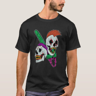 Skull Clowns Chainsaw Horror Clown Gift T Shirt