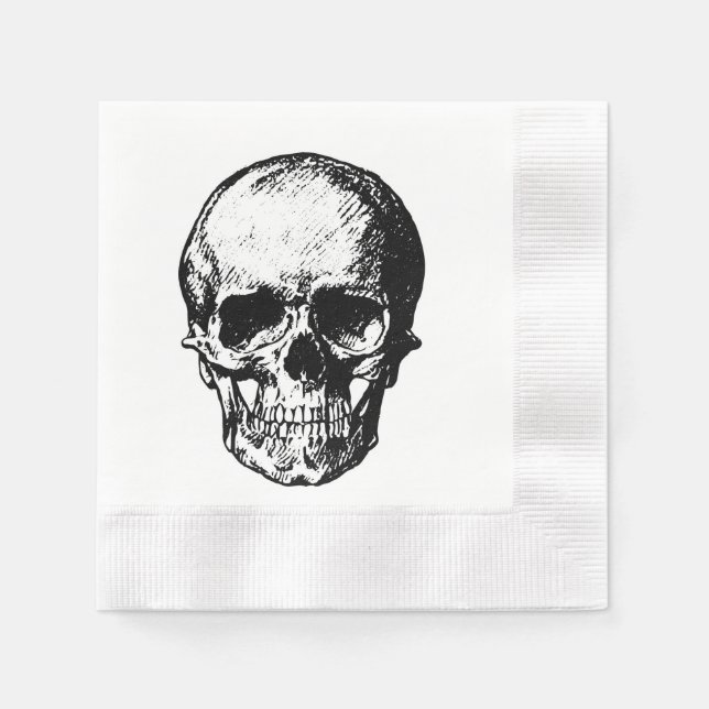 Skull Cocktail Napkin (Front)