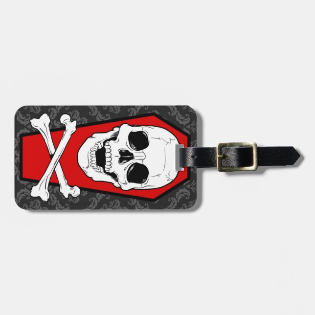 Skull Coffin Luggage Tage Luggage Tag (Front Horizontal)