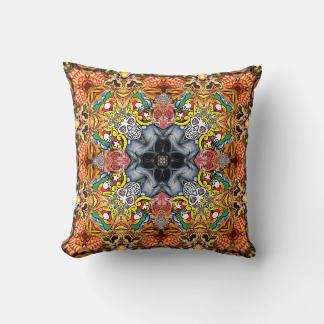 Skull Collage Cushion (Front)