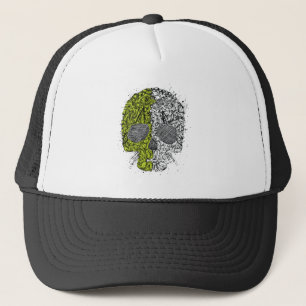 Skull ~ Collage Tattoo Skull Fantasy Art Trucker Hat