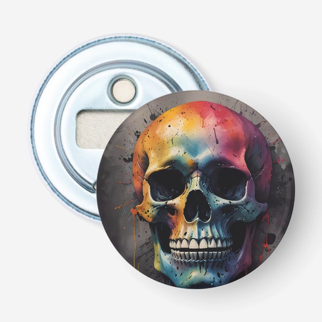 Skull coloured head bottle opener (Front)