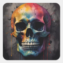 Skull coloured head