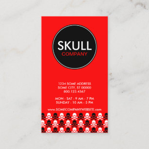 skull company centre stripe business card