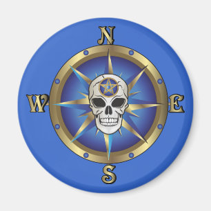 Skull Compass Magnet