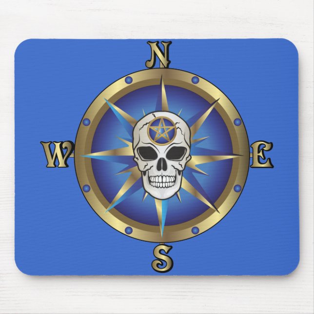 Skull Compass Mouse Mat (Front)