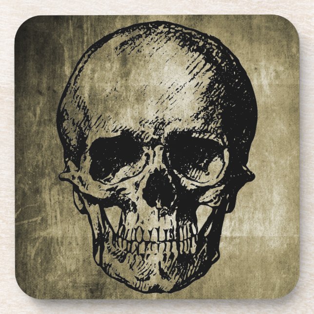 Skull Cork Coaster (Front)