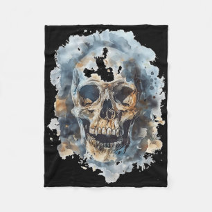 Skull Costume Halloween Spooky Art Skull Fleece Blanket