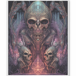 Skull Creepy Surreal Horror Art 