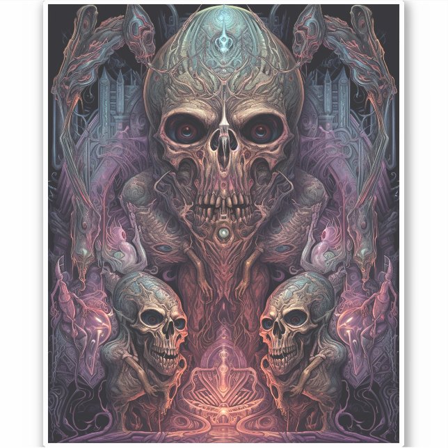 Skull Creepy Surreal Horror Art  (Front)