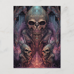 Skull Creepy Surreal Horror Art  Postcard
