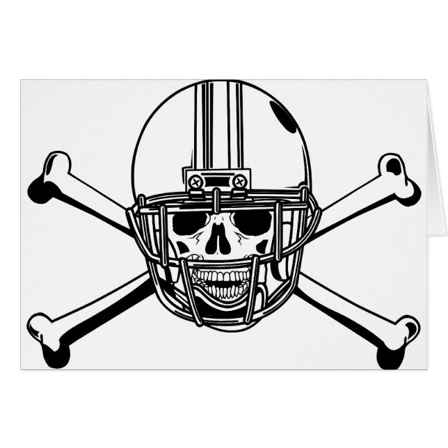 Skull & Cross Bones Football Player (Front Horizontal)