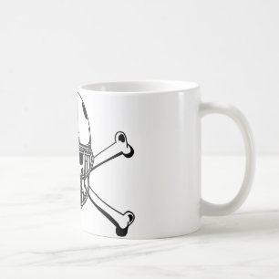 Skull & Cross Bones Football Player Coffee Mug