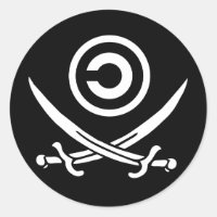 Skull & Crossbones Anti-Copyright Copyleft Flag