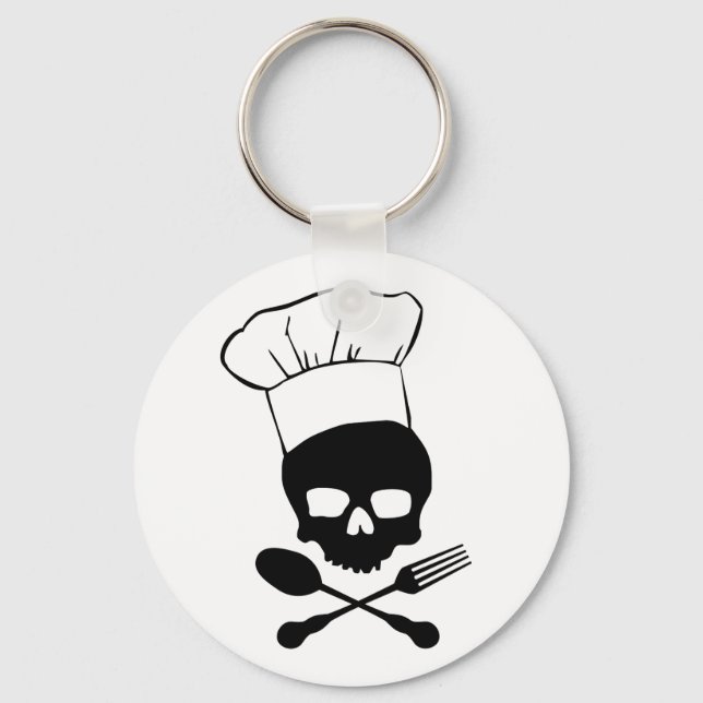 Skull & Crossbones Chef Key Ring (Front)