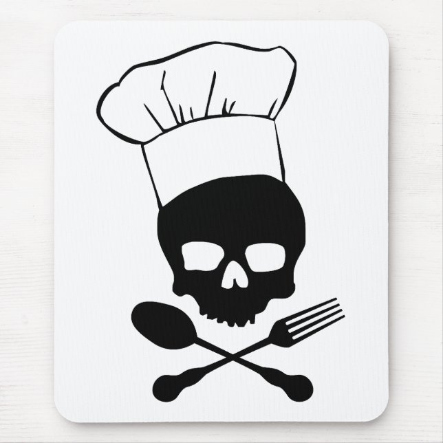 Skull & Crossbones Chef Mouse Mat (Front)