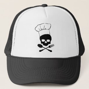 Skull & Crossbones Chef Trucker Hat