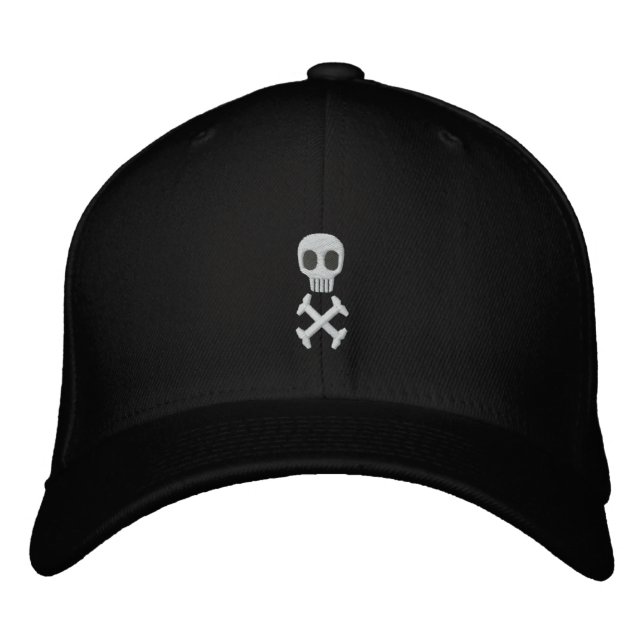 Skull & Crossbones Embroidered Hat (Front)