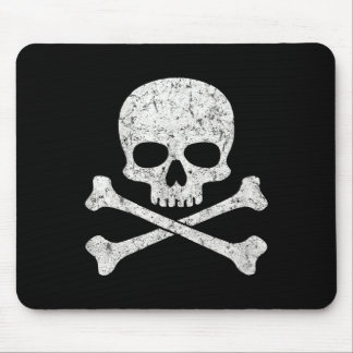 Skull crossbones halloween skeleton jolly roger mouse mat