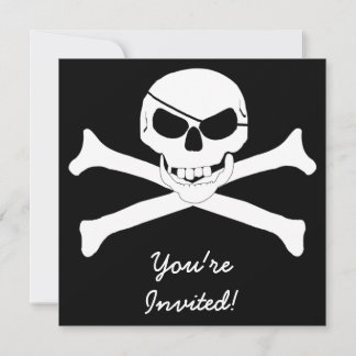 Skull & Crossbones - Jolly Roger Invitation